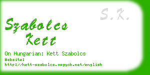 szabolcs kett business card